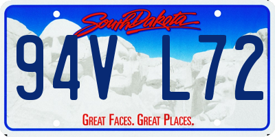 SD license plate 94VL72