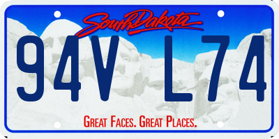 SD license plate 94VL74