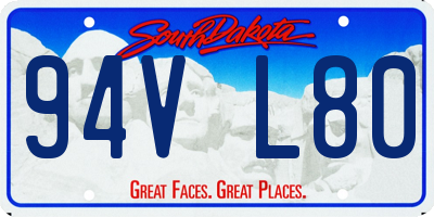 SD license plate 94VL80