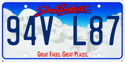 SD license plate 94VL87