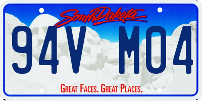 SD license plate 94VM04