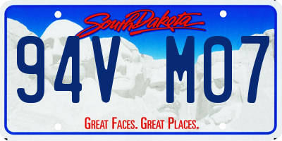 SD license plate 94VM07