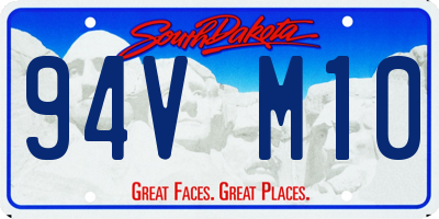 SD license plate 94VM10