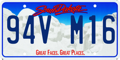 SD license plate 94VM16
