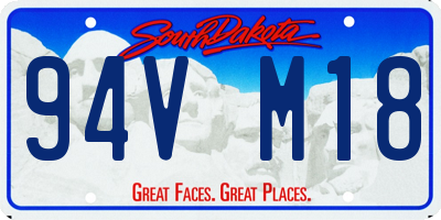 SD license plate 94VM18