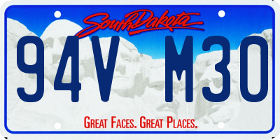 SD license plate 94VM30