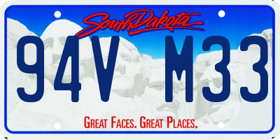 SD license plate 94VM33
