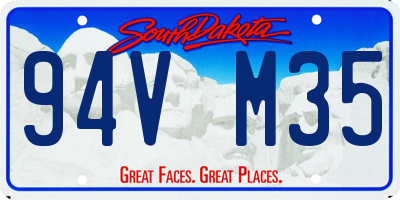 SD license plate 94VM35