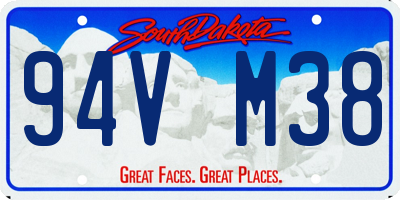 SD license plate 94VM38