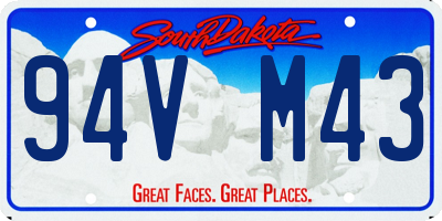 SD license plate 94VM43