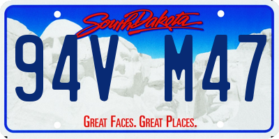 SD license plate 94VM47
