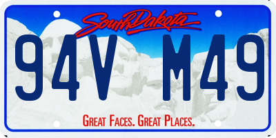 SD license plate 94VM49