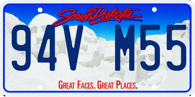 SD license plate 94VM55