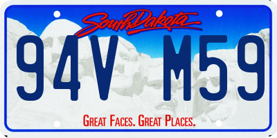 SD license plate 94VM59