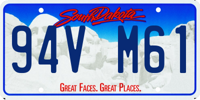 SD license plate 94VM61