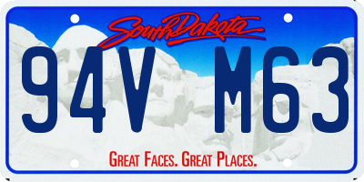 SD license plate 94VM63
