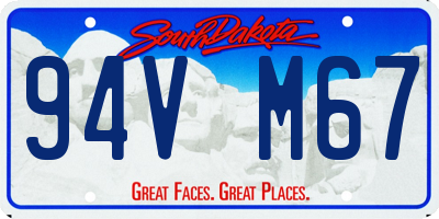 SD license plate 94VM67
