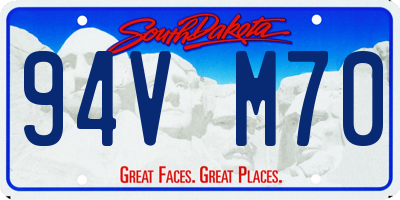 SD license plate 94VM70