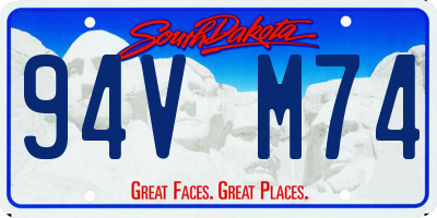 SD license plate 94VM74