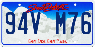 SD license plate 94VM76