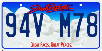 SD license plate 94VM78