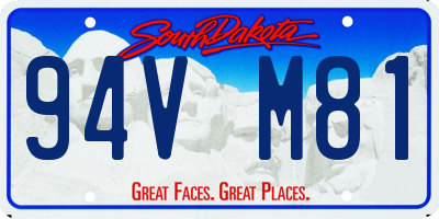 SD license plate 94VM81