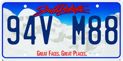 SD license plate 94VM88