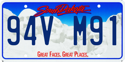 SD license plate 94VM91