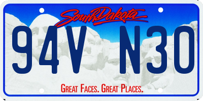 SD license plate 94VN30
