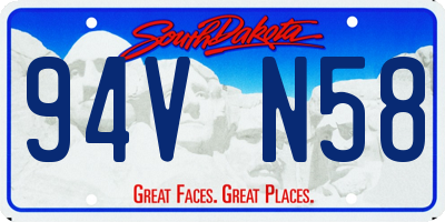 SD license plate 94VN58