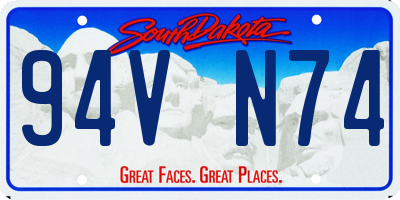 SD license plate 94VN74