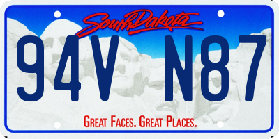 SD license plate 94VN87