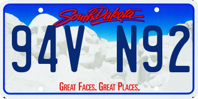 SD license plate 94VN92