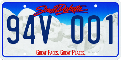 SD license plate 94VO01