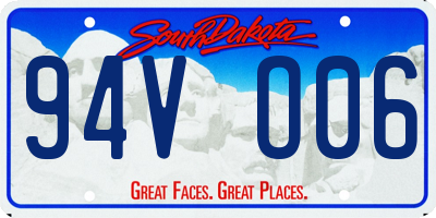 SD license plate 94VO06