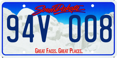 SD license plate 94VO08