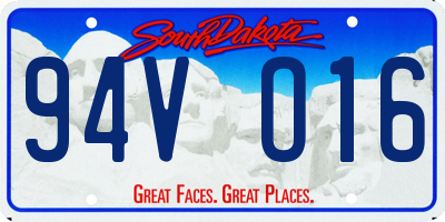 SD license plate 94VO16