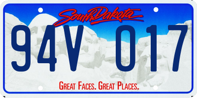 SD license plate 94VO17