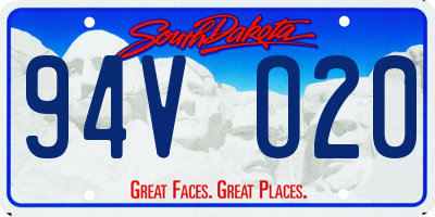 SD license plate 94VO20