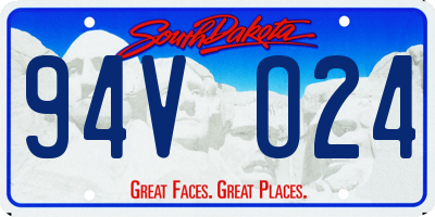 SD license plate 94VO24