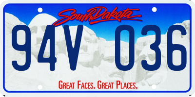SD license plate 94VO36