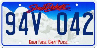 SD license plate 94VO42