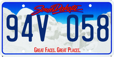 SD license plate 94VO58