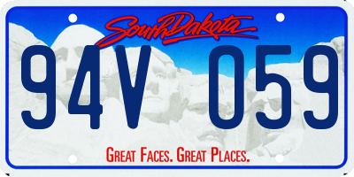 SD license plate 94VO59