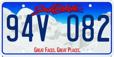 SD license plate 94VO82