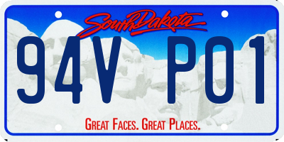 SD license plate 94VP01