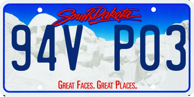 SD license plate 94VP03