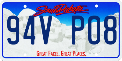SD license plate 94VP08