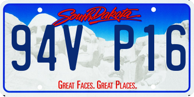 SD license plate 94VP16