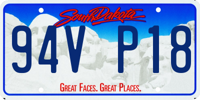 SD license plate 94VP18